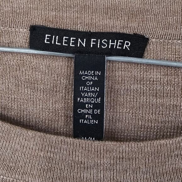 Eileen Fisher Light Brown Knit Cardigan - Picture 2 of 5